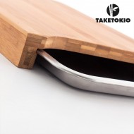 Bambusz Vágódeszka Tálcával TakeTokio + postaköltség csak 1 Ft